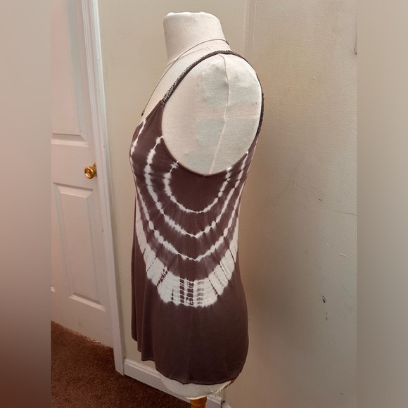 INC International Concepts tie dye tank w/beaded strap detail - Picture 3 of 8